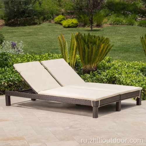 Открытая мебель Rattan Double Sun Lounger